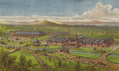 Internationale Ausstellung, Edinburgh, 1890, eröffnet am Donnerstag, 1. Mai, von HRH dem Herzog von Edinburgh, KG